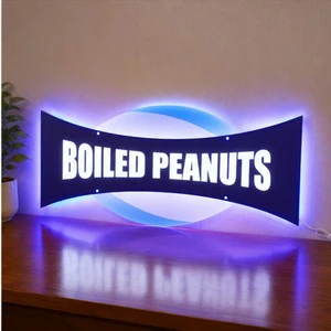 Versatile Custom Glowing Acrylic Sign with LED Backlight for Business Advertising and Indoor Outdoor Use