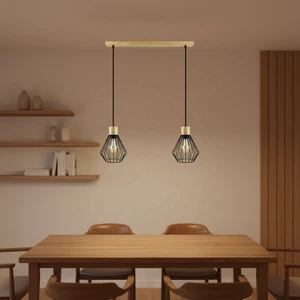 High Quality Modern Nordic Led Interior Lighting Wooden Island Kitchen Style Iron Art Lamp Rustic Pendant Light Fixture