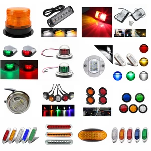 12V 24V LED Stop Lamp Indicator Light Clearance Tail Light Side Warning Marker Lights