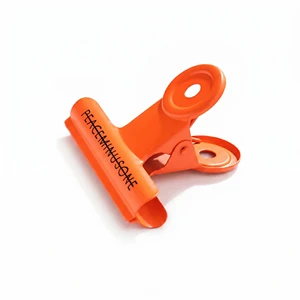 Weisita 50mm Metal Color Naranja Bulldog Clip Airtight Non-Magnetic Office Paper Logo Customized Clamp for Boletos Carpeta De