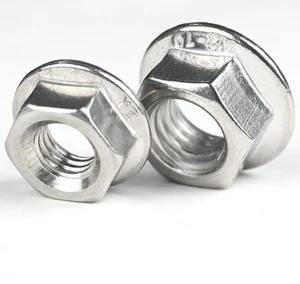 YPH M10 M12 M16 M18 DIN6923stainless Steel Carbon Steel Hexagon Flange Nuts Lock Nut with Teeth