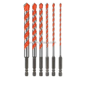 Multi-Functional Tungsten Carbide Hex Shank Drill Bit Set TiCN Coated Long Service Life for Tile Ceramic Wood Brick Drilling