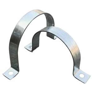 Steel Galvanized Double Half-Round Pipe Clamp-Custom PV Power Flat Iron Hoop For Street Light Pole