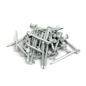 High Quality 2 and Half Inch Galvanized 18mm Mild Steel Concrete Nails Threaded Nail Smooth Shank for Nail Guns