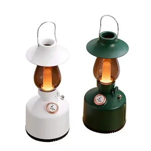 Kinggard Outdoor Hand Hanging Lantern Music with 1200MAH BT5.0 Battery Retro Camping Flashlights Single Color LED Garden Party