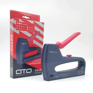 STD TKP-6 4 in 1 JT21 5312 Staples Fabric Wood Wall Construction Use Resistant ABS Heavy Duty Staple Gun Tacker