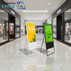 CH LCD Electronic Digital Signage Advertising Vertical Stand Touch Smart Interactive Screen Totem Display for Shop Menu Business