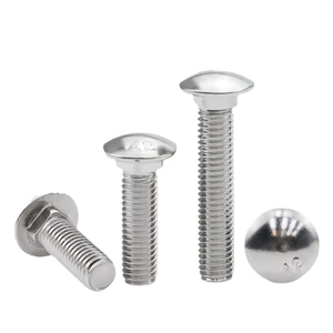DIN603 Stainless steel carriage screw large semicircular head square neck bolt shelf screw M4M5M6M8M10 DIN603