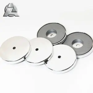 Woodworking Ferrite Magnetic Material Disc Ring Block Countersunk Round Base Neodymium Pot Magnet for Furniture Carpentry