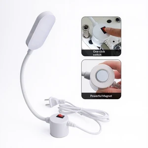 Magnetic Base LED Work Light 28 Beads Adjustable Silicone Hose Stable Strong Magnet Light for Sewing Machine
