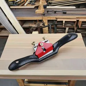 Adjustable Iron Carpenter Manual Woodworking Tools Mini Hand Planer Thicknesser with Spoke Shave for Deburring Edge Trimming