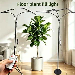 LED Full-Spectrum Aluminum Floor-Standing Plant Grow Light for Succulents & Indoor Plants with Dimmable Lighting