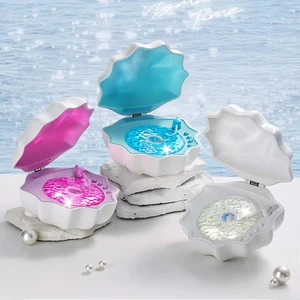 Creative Seashell Design Rechargeable Music Light Bedside Living Room Decorative White Noise Speaker Table Lamp for Children