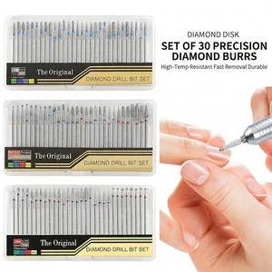 Fast Nail Removal Compatible With Electric Nail Drills Diamond Nail Drill Bits 30Pcs/Set Nail Drill Polishing Heads