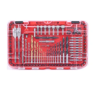 104pcs Power Multi-bit Drill & Driver Set Countersink HSS Drill Bits and Screwdriver Bit Set with Case for Metal Woodworking