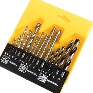 Multipurpose 16pcs Combination Drill Bits Straight Shank HSS Twist Drill Bit Set for Hard Metal Wood Masonry Steel