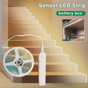 Motion Sensor Wardrobe Light Cabinet Stair Kitchen Battery-powered Closet Portable Installation COB LED Tape