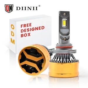 DIINII E8PRO-9005 130W 13000LM 12V Canbus Aluminum Car LED Headlight Bulb 6000K White Universal Fitment