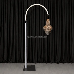 Outdoor Luxury Modern Aluminum Custom Arch Chandelier Backdrop Stand Crystal Chandeliers for Wedding Party Event Dinner High