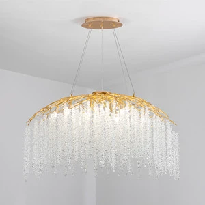 Hotel Lobby Banquet Custom Crystal Led Lamp Modern Luxury Living Room Tree Branch Chandelier