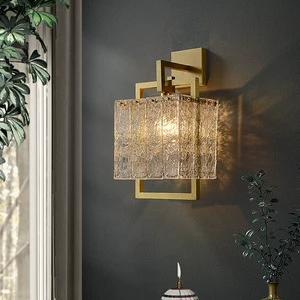 Luxury Living Room Background E14 Wall Lamp Bedroom Bedside Hotel Corridor Porch Glass Wall Light