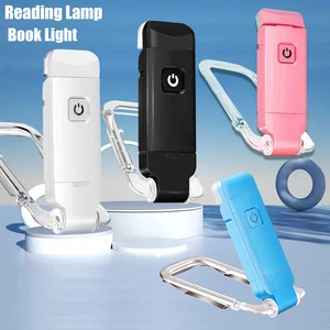 School Use White USB Rechargeable Dimmable Touch Control LED Clip on Book Reading Night Light