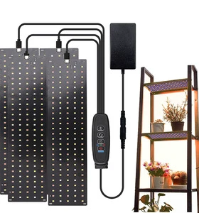 Full Spectrum LED Grow Light Ultra-Thin Plant Lights with Timer 3 Modes Dimmable Seedlings Greenhouse Plant Grow Light