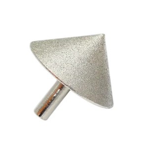 Electroplated Diamond Beveling Chamfer Bit 45 Degree Electroplated Chamfer Grinding Burr Glass Stone Grinding Diamond Tools