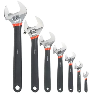 Plastic-coated Handle Chrome Vanadium Steel Adjustable Wrench Multi-Purpose Metric OEM DIY Adjustable Spanner Torque Wrench