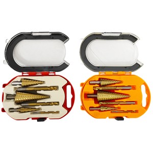 6Pcs Step Drill Bit Set Titanium Coated HSS Multi-Purpose Hole Cutter Anti-Rust for Wood Plastic PVC Drilling