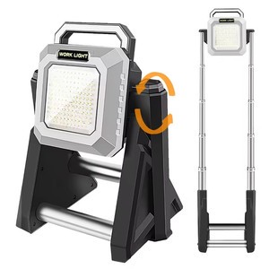 Rechargeable LED Work Light with Stand, Cordless Work Light Portable worklight with 10AH Battery