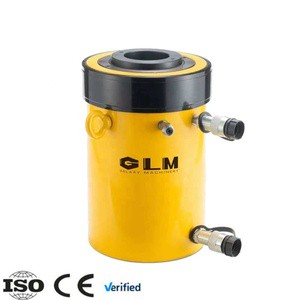 Premium Alloy Stable Load Low Maintenance Durable 60 Ton 700bar 166mm Stroke Double Acting Hollow Hydraulic Cylinder Jacks