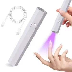 Trendy Pen Style Rechargeable 3W Mini UV Nail Lamp Portable Handheld LED Curing Light for Travel Manicure & DIY Press on Nails