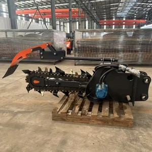 With Chain Saw Ditching Trenching Attachments Excavator Hydraulic Trencher
