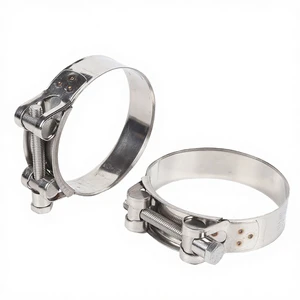 High Quality Mini Steel Bolt Clamps 122-130mm 1.8mm Band Width Shandong Origin 1 Year Warranty Manufacturer Direct Sales