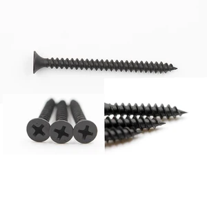 Fine Thread Black Phosphorus Drywall Screw Countersunk Head Self-tapping Screw Woodworking Plasterboard Drywall Screw