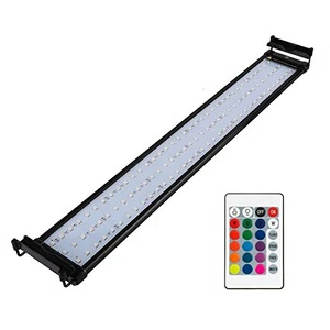 Adjustable Rectangle Aquarium Bracket Light Remote Control 16 Single-color 4 Dynamic Modes Eco-Friendly Aluminum Alloy Shell