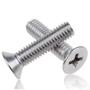 304 Stainless Steel M2 M2.5 M3 M4 M5 M6 M8 M10 M12 Din 965 Countersunk Head Machine Screws