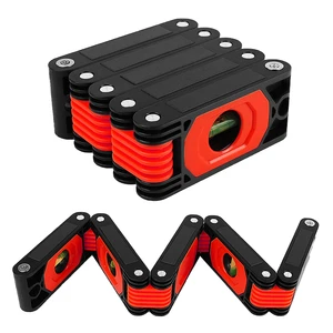 Wholesale Portable Plastic Magnetic Spirit Level 5 Sides Folding Spirit Level Ruler