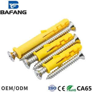 Carbon Steel Drywall Screw, Countersunk, Self-tapping, with Plastic Expansion Sleeve, 6810 mm