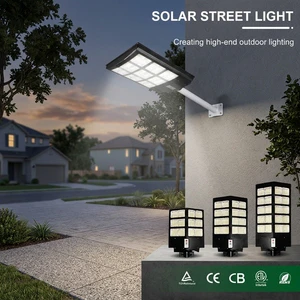 Factory New Design 200W 300W 400W ABS IP65 LED Sensor Light Remote Control Outdoor High Lumens Solar Road Street Light