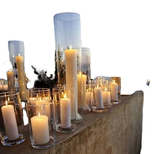 Custom Extra Large Scented White Pillar Candles for Romantic Wedding Decorative Wholesale Cylinder Glass Jar for Easter