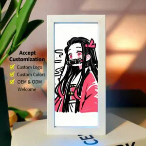 Acrylic Led Rgb Touch Lamp Usb Romantic Table Anime Night Light with Charging Bedside Dimmable Warm Anime Night Light for Kids