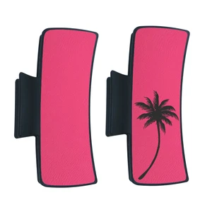 Personalized Plastic Hair Clips Laserable Leatherette Blanks Hair Claw Leather Sheet Adults and Kids Hair Clips