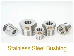 MeiMing CHB Stainless Steel High Pressure Hexagon Bushing PT Thread Bushing Various Sizes for Machinery and Equipment OEM