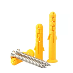Plasterboard Screws Expanding Plastic Column Anchor Expansion Tube Rubber Plug Bolt Self Tapping Screw Wall Plug M6 M8 M10 mm