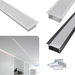 Profile Led Light 4020A Recessed Ceiling Top Corner Line Lamp Led Aluminum Profile Silvery Black