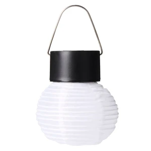 IP 44 Fabric Solar Powered 8CM Mini Lantern Paper Outdoor Decorative Lanterns Nylon LED Warm White Hanging Garden Lights