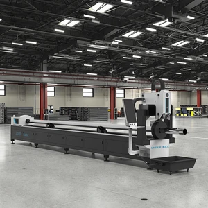 Rotary Head Bevel Tube & Round Pipe Fiber Laser Cutting Machine 1500W/3000W CNC AI/PLT Supported Metal Processing