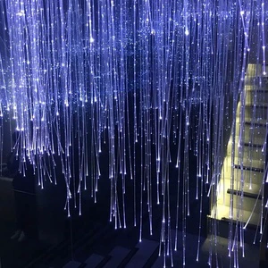 Starry Sky Easy Install Led Fiber Optic Curtain Waterfall Lights Rgb Fibre Optic Hanging Light Kit for Night View Show
